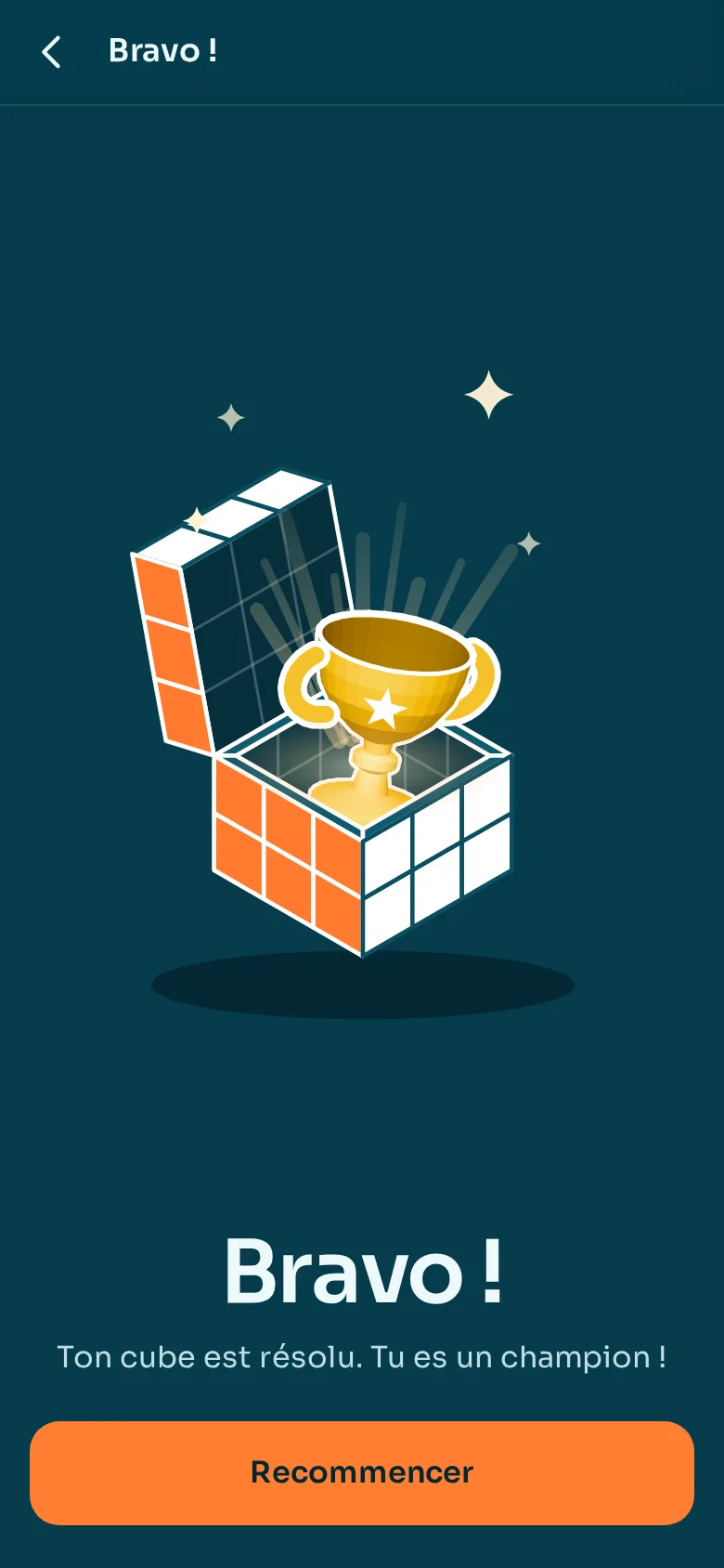 Bravo : le cube résolu s’ouvre comme un coffre